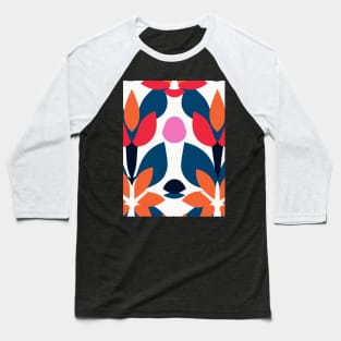 Colorful Flower Pattern V7 Baseball T-Shirt